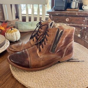 Bed Stu Brown Leather Ankle Boots